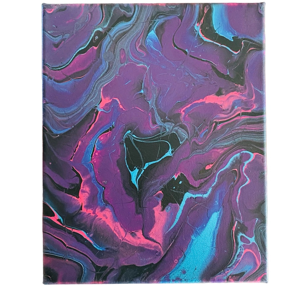 Gothic Abstract Painting, 8”x10” Acrylic on Canvas